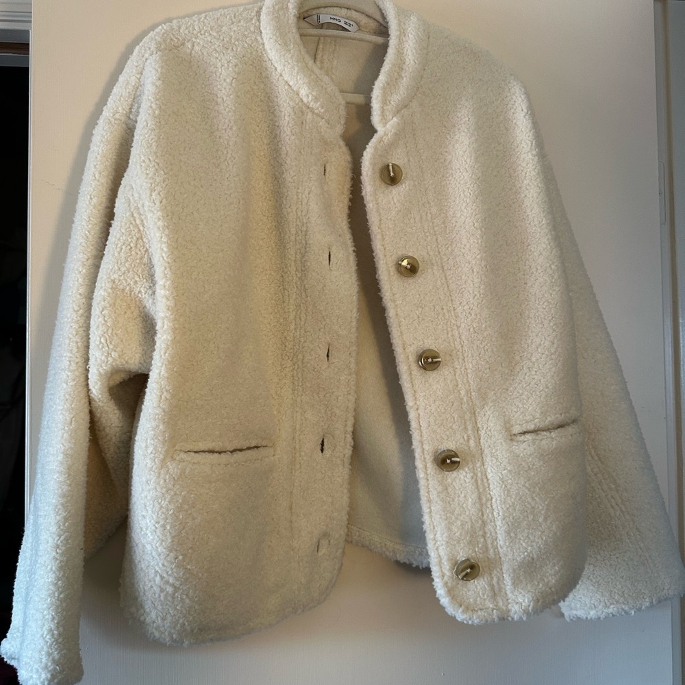 Mango Cream Sherpa Jacket